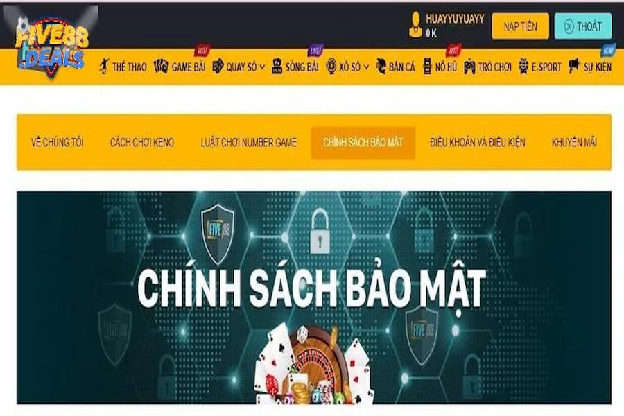 Chính sách và bảo mật của nhà cái Five88 là gì?